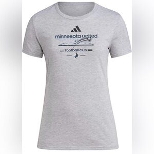 adidas Women's Minnesota United FC Vintage World Pre-Game Short Sleeve T-Shirt